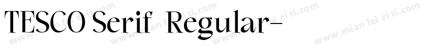 TESCO Serif◆Regular字体转换